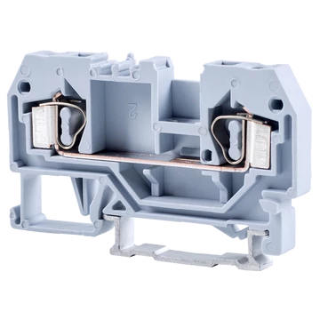 TRACON Fázisvezető ipari sorozatkapocs, rugós, sínre, szürke, 800V 32A 0.08-4 mm2 2P (TSKC4)