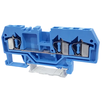 TRACON Nullavezető ipari sorozatkapocs, rugós, sínre, kék, 800V 32A 0.08-4 mm2 3P (TSKC4/3-K)