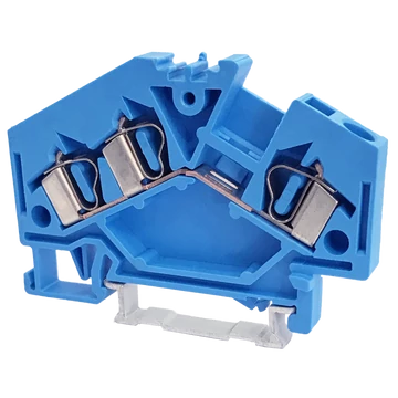 TRACON Nullavezető ipari sorozatkapocs, rugós, sínre, kék, 800V 32A 0.08-4 mm2 3p (TSKC4/3D-K)