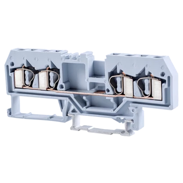 TRACON Fázisvezető ipari sorozatkapocs, rugós, sínre, szürke,800V 26A 0.08-4 mm2 4P (TSKC4/4)