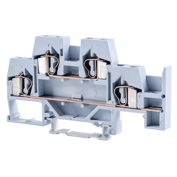 TRACON Emeletes ipari sorozatkapocs,rugós, sínre, szürke, 500V 26A 0.08-4 mm2 4P (TSKC4E)