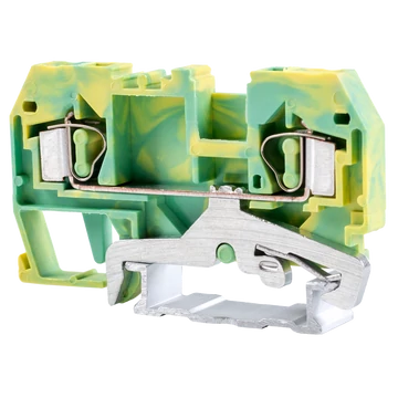 TRACON Védővezető ipari sorozatkapocs, rugós, sínre, zöld/sárga, 800V 32A 0.08-4 mm2 2P (TSKC4JD)