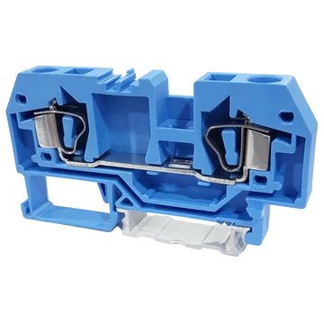 TRACON Nullavezető ipari sorozatkapocs, rugós, sínre, kék, 800V 41A 0.2-6 mm2 2P (TSKC6-K)