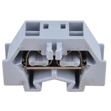 TRACON Mini rugós ipari sorozatkapocs, csavarral rögzíthető, szürke, 400V 18A 0.08-1.5 mm2 2P (TSKD1,5D)