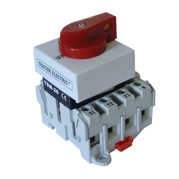 TRACON Sorolható lakatolható szakaszoló kapcsoló, 400V, 50Hz, 32A, 3P, 7,5kW, 42x42mm (TSM-32/3)