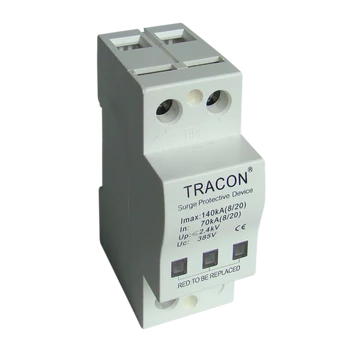 TRACON Túlfeszültségvédő készülék, 2.-es típus, 40kA, 1P (TTV-B140)