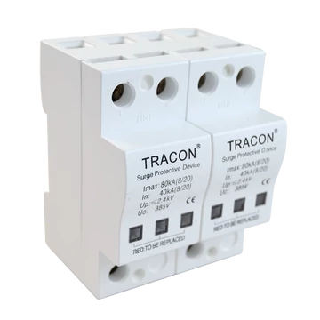 TRACON Túlfeszültségvédő készülék, 2.-es típus, 40kA, 2P (TTV-B240)