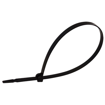 TRACON UV-álló fémnyelves kábelkötegelő, fekete, 92x2,4mm, D=2-16mm, PA6.6 (TU92)