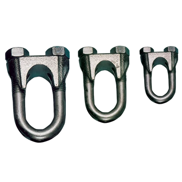 TRACON Sodronyszorító bilincs, U profil, acél+temperált öntvény, d=10-11mm, M8 (U11)