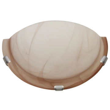 TRACON Üveg oldalfali fél UFO lámpatest, bézs, 230V, 50Hz, E27, max.1x60W, D=300 mm (UFO-F-B)