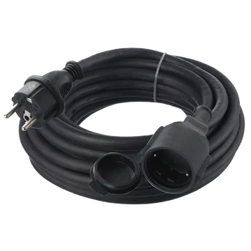 TRACON Univerzális hosszabbító gumi kábellel, 1xSCHUKO, 20m, 16A/250VAC, 3x1,5mm2 H07RN-F, Pmax.:3680 W (UH20RN)