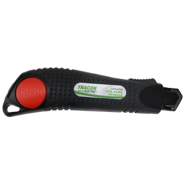 TRACON Pengés kés, ABS markolat gumibetéttel, SK4 penge, L=155mm, D=33mm, W=19mm, d=18mm (UTILK03)