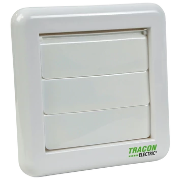 TRACON Kültéri gravitációs zsalu fürdőszoba ventilátorhoz, 151x151x45mm, D=96mm (VFG100)