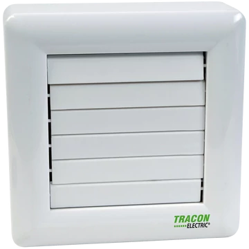 TRACON Fürdőszoba ventilátor hőelemmel műk. frontzsalu, golyóscsap.+időzítő, 230 VAC, 15W, 80 m3/h, 33 dB,100 mm (VFM100-BT)