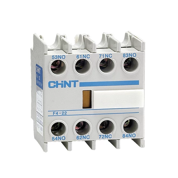 CHINT segédérintkező F4-22 2NO+2NC előlapra (NC1 és NC8 mágneskapcsolóhoz) (CH-248504)