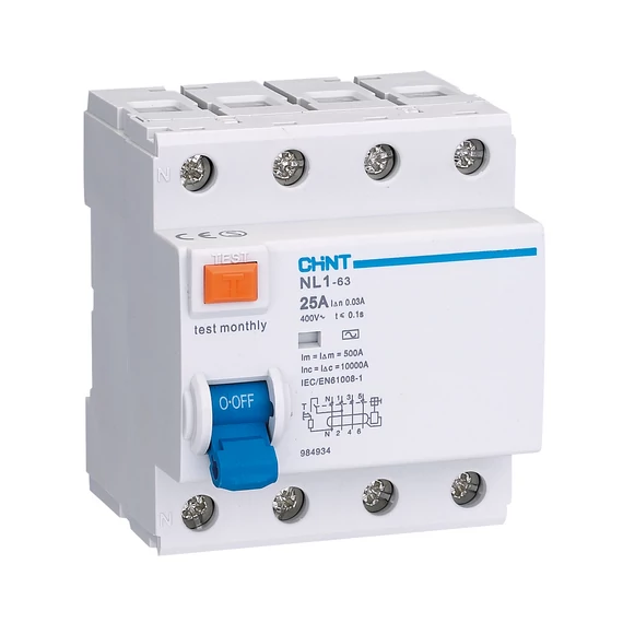 CHINT Fi-relé 4P 40A 30mA AC (NL1-63-440/30) (CH-972195)