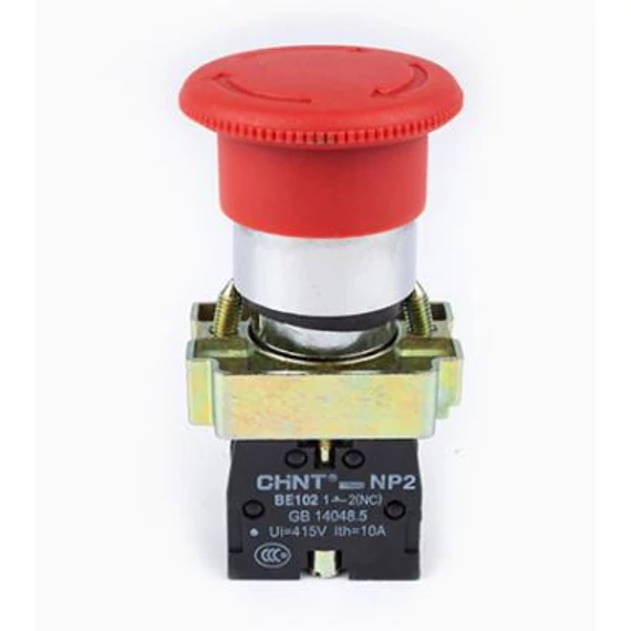 CHINT vésznyomó komplett (fém) D=40mm, 1NC NP2-BS542 (CH-NP2-BS542)