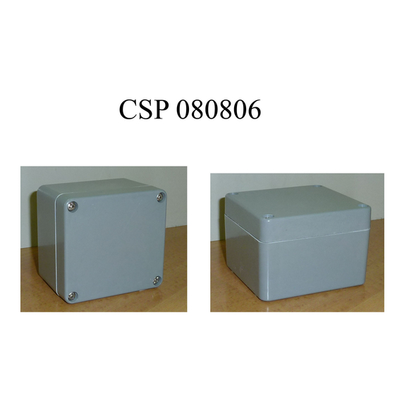 CSATÁRI PLAST CSP 080806 poliészter doboz, üres, 80x80x60mm, IP 65 szürke, halogénmentes (CSP 10080806)