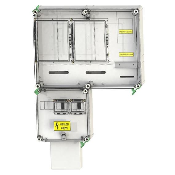 CSATÁRI PLAST PVT 6075 Á-V Fm 80A-K Felületre szerelhető direkt mérőhely (PVT 1530 FF fő földelősín modullal) (CSP21.E022)