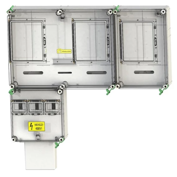 CSATÁRI PLAST PVT 7590 Á-V-H Fm-K Felületre szerelhető direkt mérőhely (PVT 1530 FF fő földelősín modullal) (CSP21.E025)