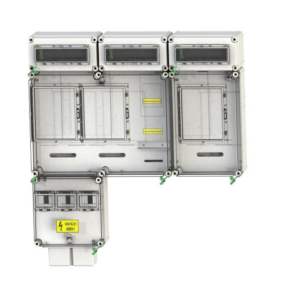 CSATÁRI PLAST PVT 7590 Á-V-H Fm 80A-K-ÁK Felületre szerelhető direkt mérőhely (PVT 1530 FF fő földelősín modullal) (CSP21.E028ÁK)