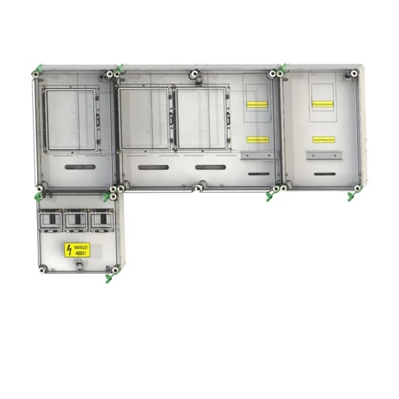 CSATÁRI PLAST PVT Á-V-Hv Fm 80A-SZ Felületre szerelhető direkt mérőhely (PVT 1530 FF fő földelősín modullal) (CSP21.E035)