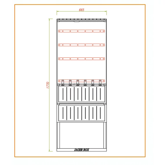 CSATÁRI PLAST PVT-K-L 66 FE Földkábel elosztó szekrény, 3xNH2+2T, 660x1770/250 mm (CSP 74000043)