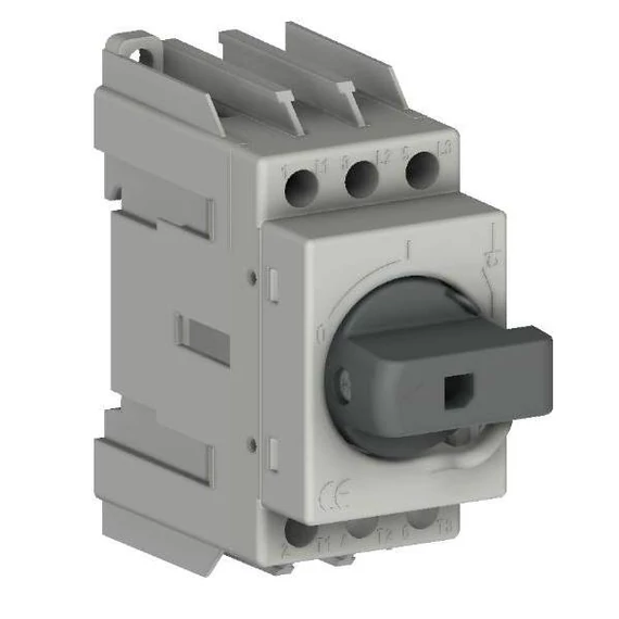 TECHNOELECTRIC SD1 3x32A Moduláris terheléskapcsoló, 3x32A, 0-1 állás, közvetlen kar (fekete) (19302)