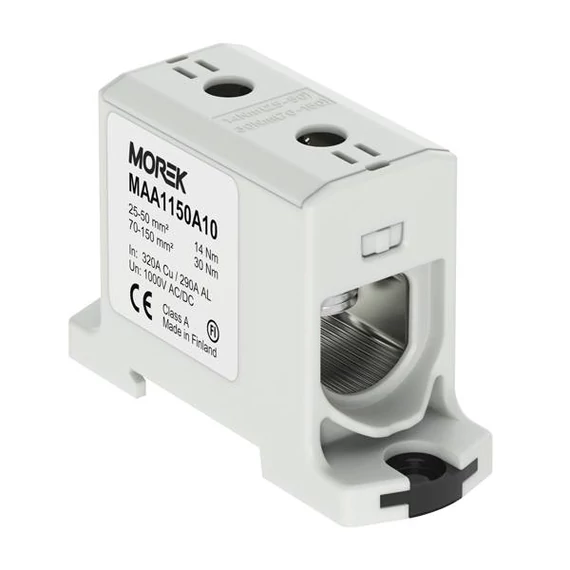 MOREK OTL150 Fővezetéki sorkapocs, 1xAl/Cu 25-150, 1500V, szürke (MAA1150A10)