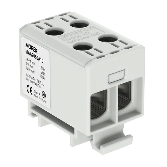 MOREK OTL50-2 Fővezetéki sorkapocs, 2xAl/Cu 1,5-50mm2, 1500V, szürke (MAA2050A10)