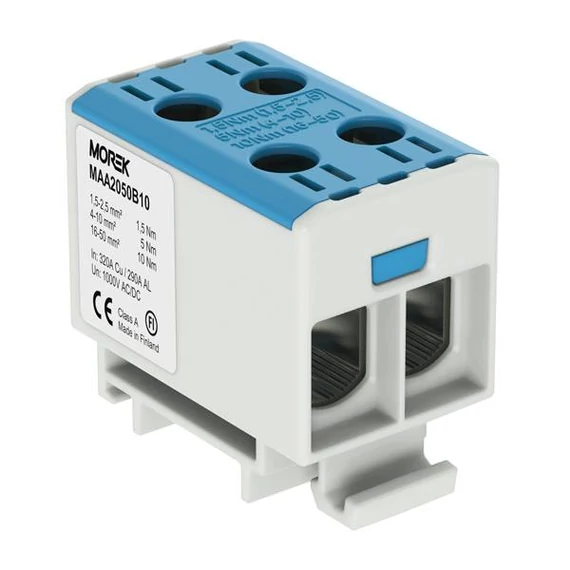 MOREK OTL50-2 Fővezetéki sorkapocs, 2xAl/Cu 1,5-50mm2, 1500V, kék (MAA2050B10)