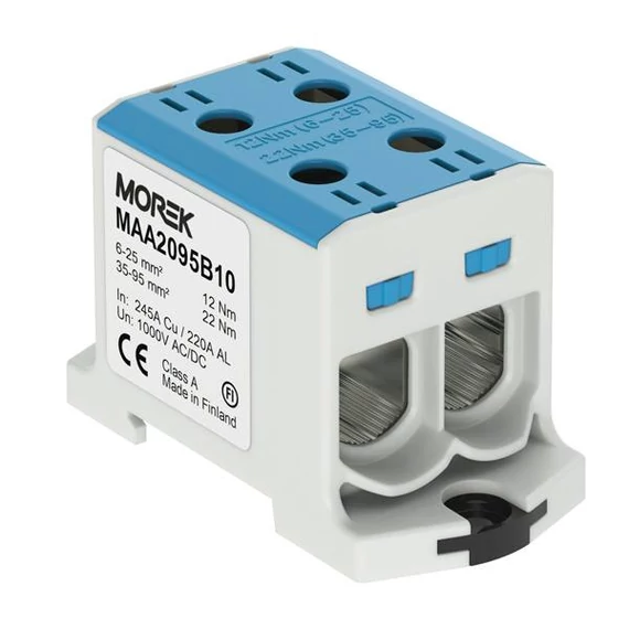 MOREK OTL95-2 Fővezetéki sorkapocs, 2xAl/Cu 6-95 mm2, 1500V, kék (MAA2095B10)