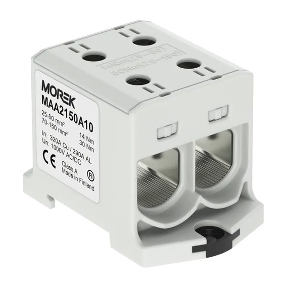MOREK OTL150-2 Fővezetéki sorkapocs, 2xAl/Cu 25-150, 1500V, szürke (MAA2150A10)