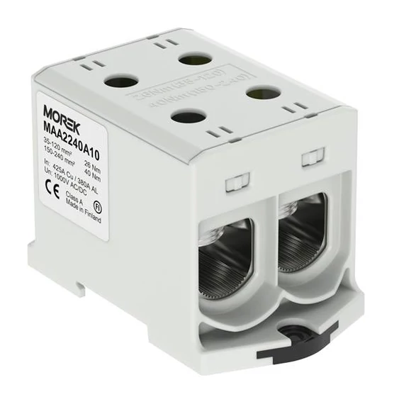 MOREK OTL240-2 Fővezetéki sorkapocs, 2xAl/Cu 35-240, 1500V, szürke (MAA2240A10)
