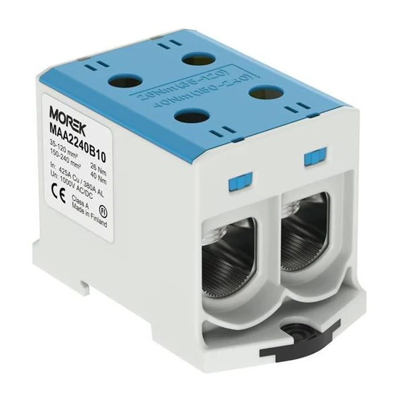 MOREK OTL240-2 Fővezetéki sorkapocs, 2xAl/Cu 35-240, 1500V, kék (MAA2240B10)