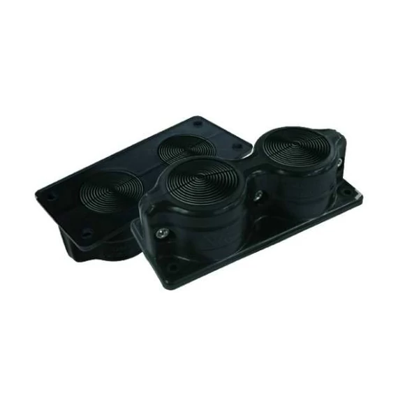 MOREK MC 2x8-67 Kábelbevezető nyitható, 2x8-67mm, IP55, fekete, UL 94 V-0 (MBA4N28B11)