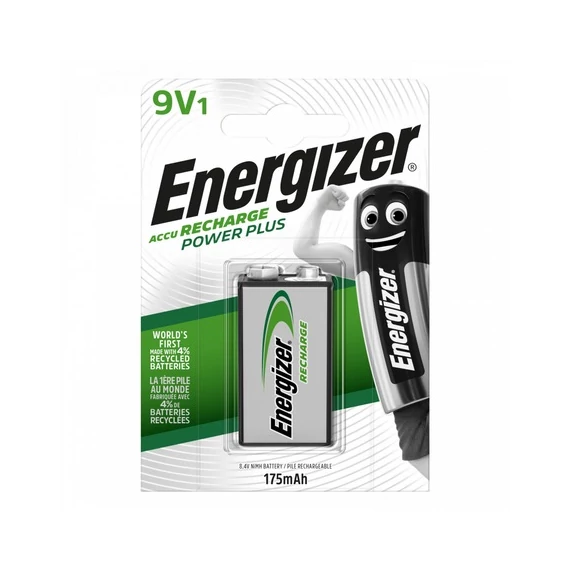 ENERGIZER újratölthető akkumulátor, Ni-MH, 9V, 175mA, (HR22)