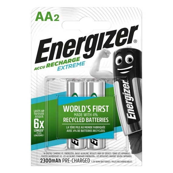 ENERGIZER Extreme újratölthető akkumulátor, Ni-MH, AA, 1.2V, 2300mAh, (HR6) - 2db/cs. (HR6-2)