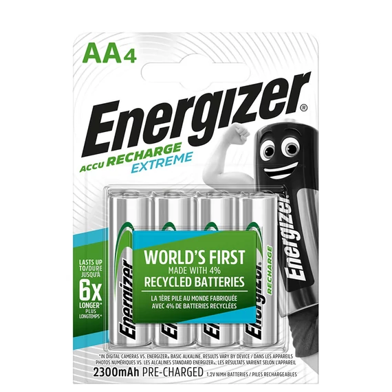 ENERGIZER Extreme újratölthető akkumulátor, Ni-MH, AA, 1.2V, 2300mAh, (HR6) - 4db/cs. (HR6-4)