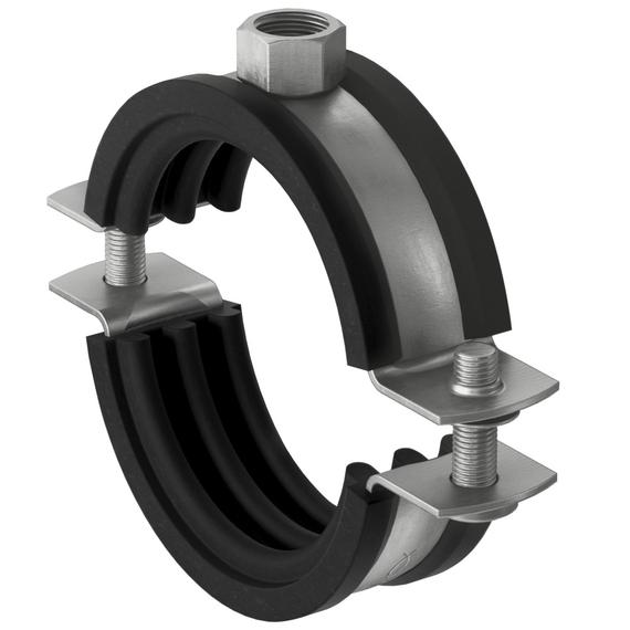 FISCHER FRS 20-24 A2 (1/2”) csőbilincs hangszigetelő betéttel, M8, korrózióálló - (20036925) (560577) (64536)