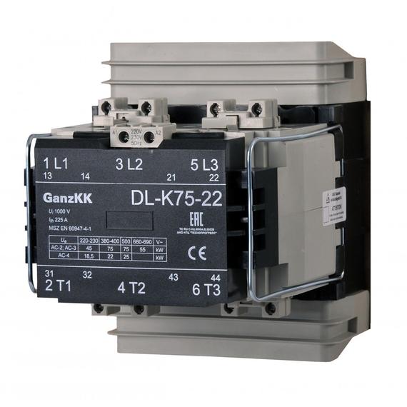 GANZ DL-K75-22/110V mágneskapcsoló / 75 kW (AC-3, 400V) (200-4522-030-DL)