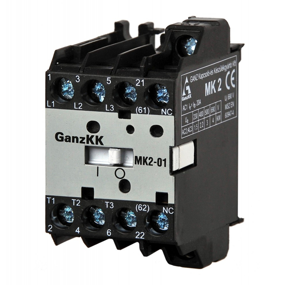 GANZ MK2-01 230 V 50 Hz minikontaktor / 2,2 kW (AC-3, 400V) (220-3720-351)