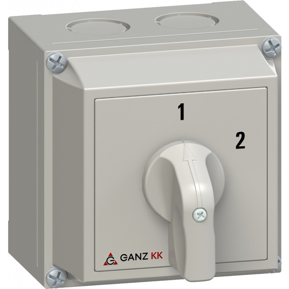 GANZ KKM0-20-6003 átkapcsoló 0 állás nélkül / tokozott / 2P / 20A / 60° (3AC6003XB00S20)