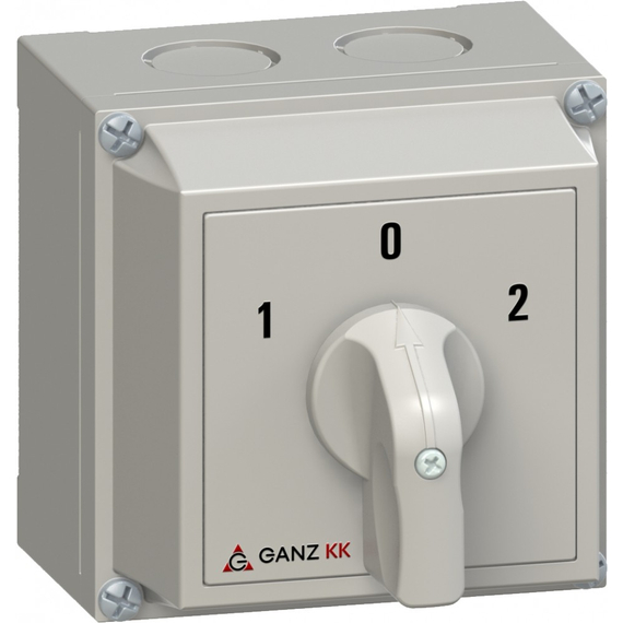 GANZ KKM0-20-6005 átkapcsoló 0 állással / tokozott / 2P / 20A / 60° (3AC6005XB00S20)