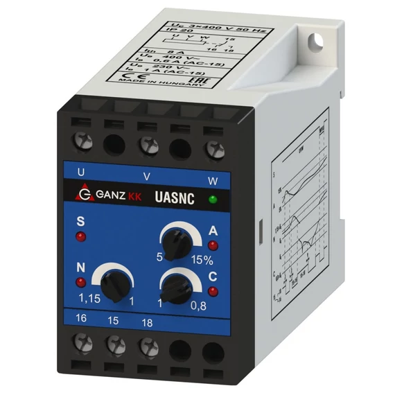 GANZ UASNC/3×400 V védelmi relé (740-8070-515)