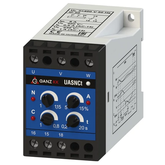 GANZ UASNCt/3x400V védelmi relé (740-8075-500)