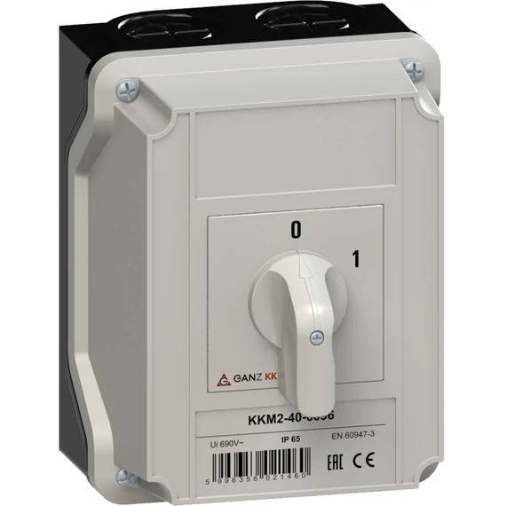 GANZ KKM2-40-6096 KI-BE kapcsoló / tokozott / 4P / 40A / 60° (902-6096-642)
