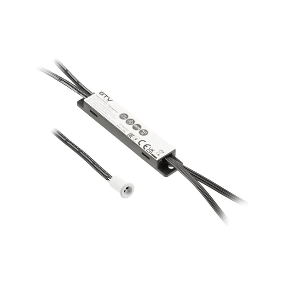GTV Érintésmentes kapcsoló MIKRO IR 12V/36W, 1 érzékelő, vezetékek 2m és 1,2m, fehér (GTV-AE-WBE1-10)