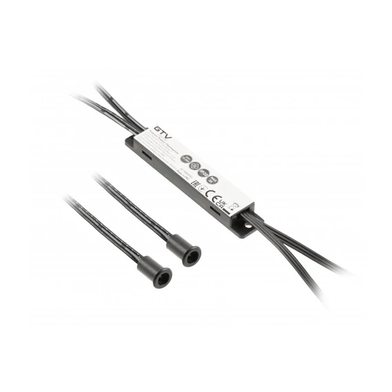 GTV Érintésmentes kapcsoló MIKRO IR 12V/36W, 2 érzékelő, kábelek 2m és 1,2m, fekete (GTV-AE-WBE2-20)