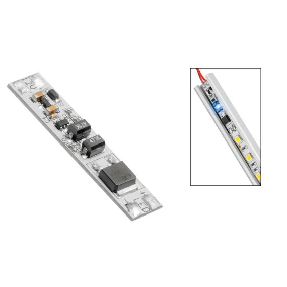 GTV Érintés nélküli kapcsoló LED profilba szerelhető, max. 60W-ot vezérel, öntapadós, 2m kábellel (GTV-AE-WLPR-60P2)